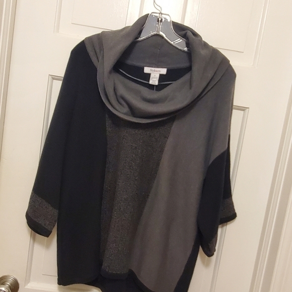NWT Style & Co. Black/Grey Cowl Neck Sweater Size Small, classic, casual - Picture 7 of 8